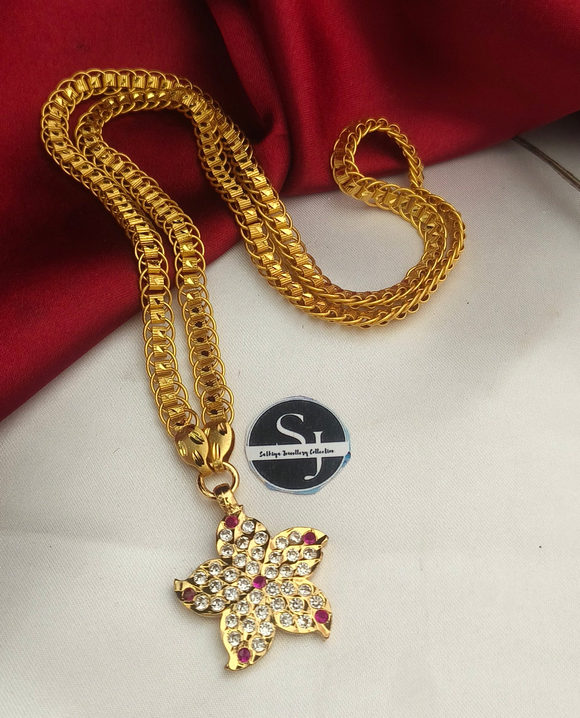 Impon Flower pattern dollar chain - DL1005