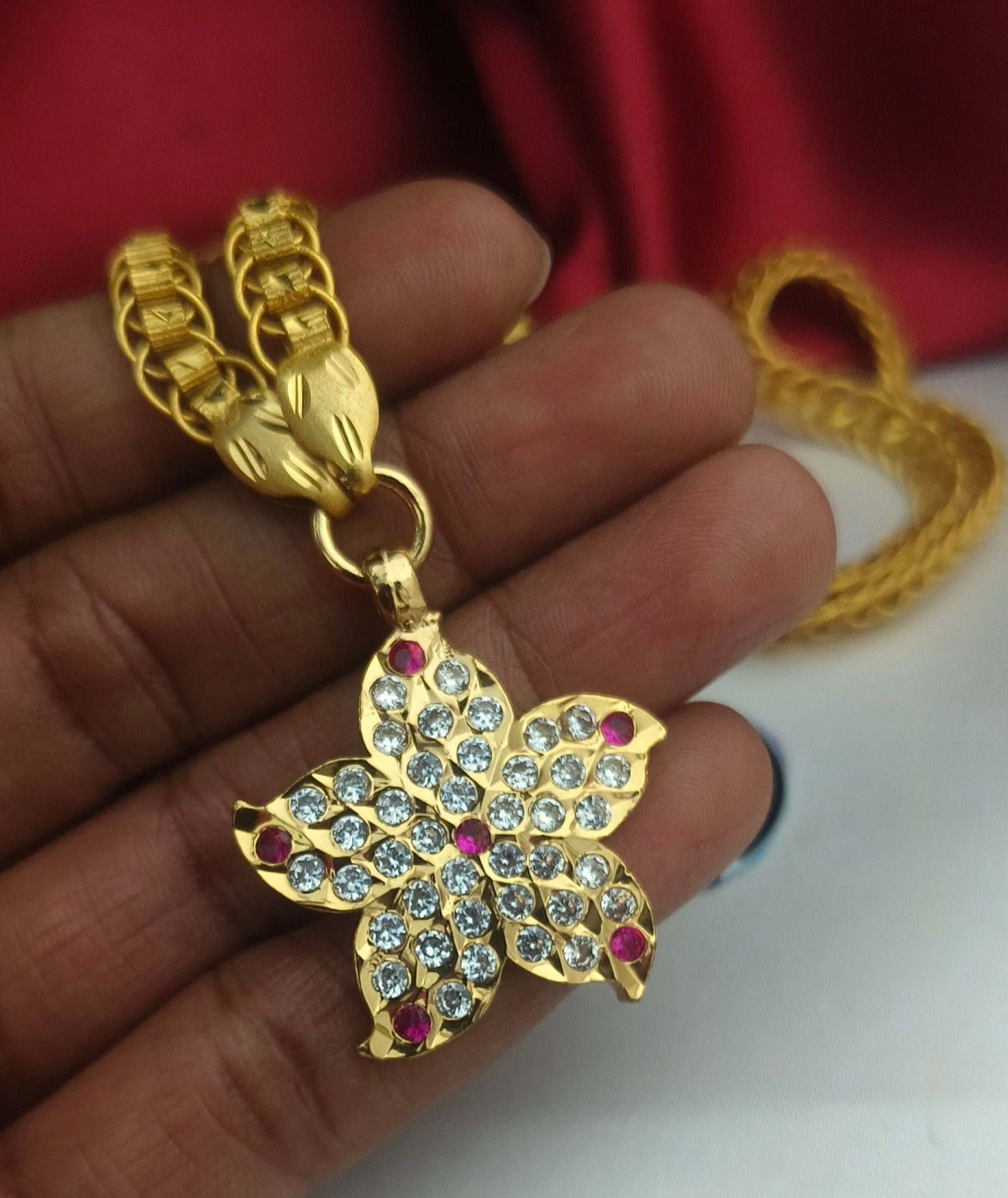 Impon Flower pattern dollar chain - DL1005