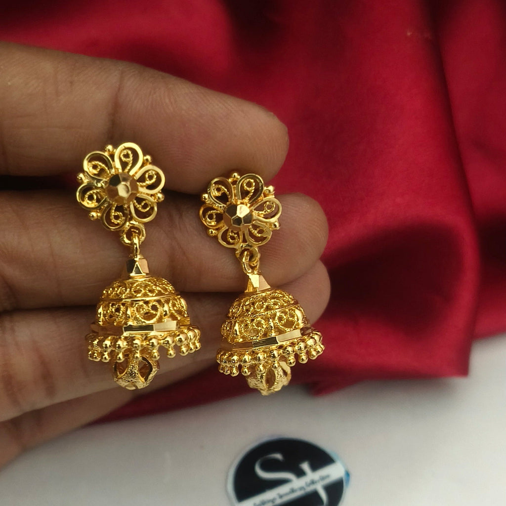 Microplated Jumka with ball drops - EC1006