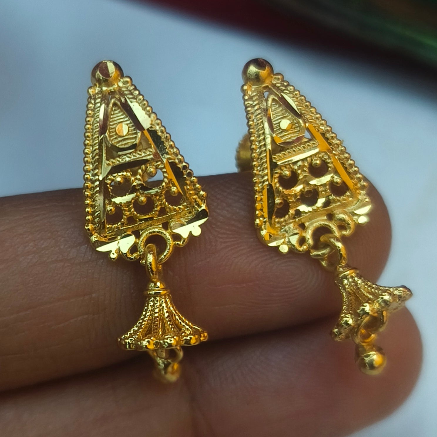 Onegram forming polished earrings -E1014