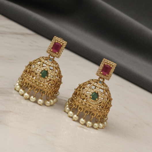 Regal Heritage Ruby & Emerald Choker Set-NM1005