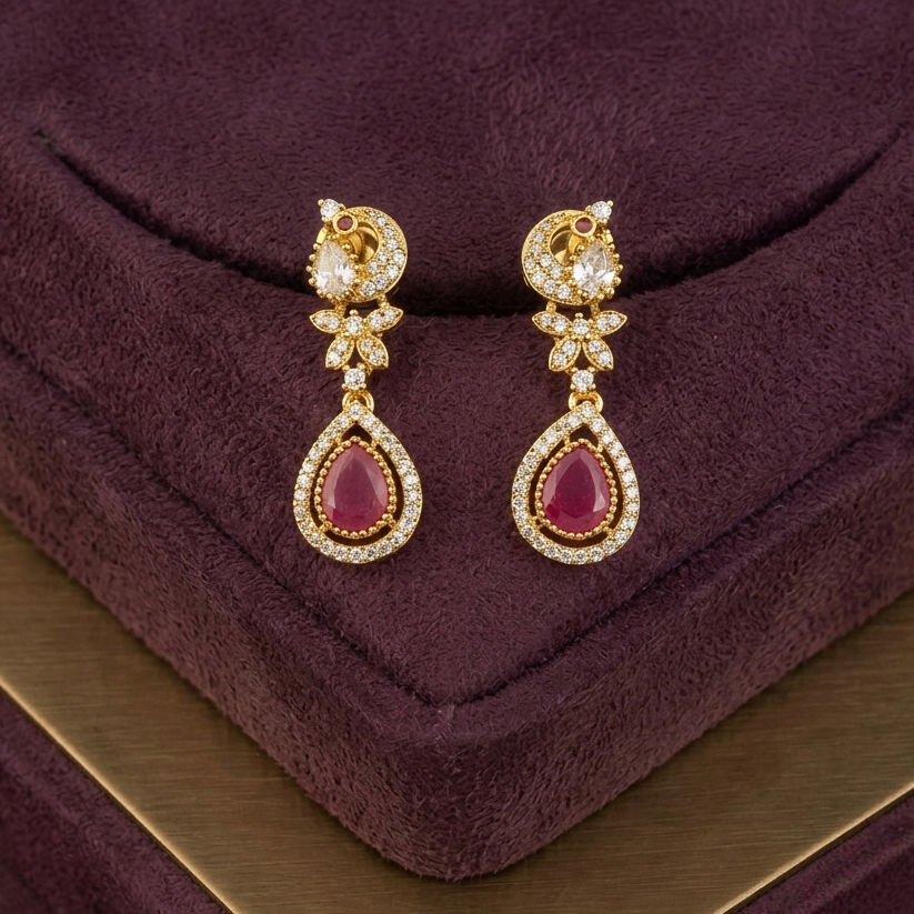 peacock-inspired motifs and floral dollar chain-DL1012