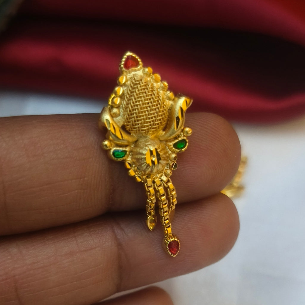 One gram forming polished earrings- E1009