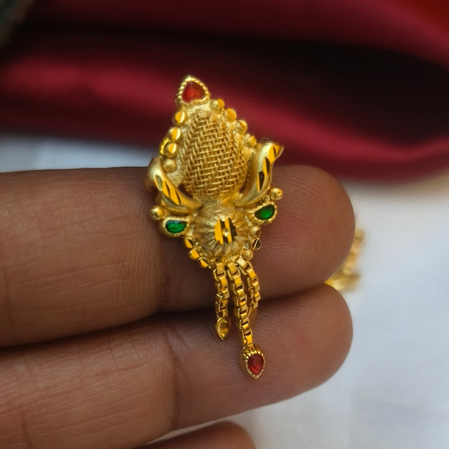 One gram forming polished earrings- E1009