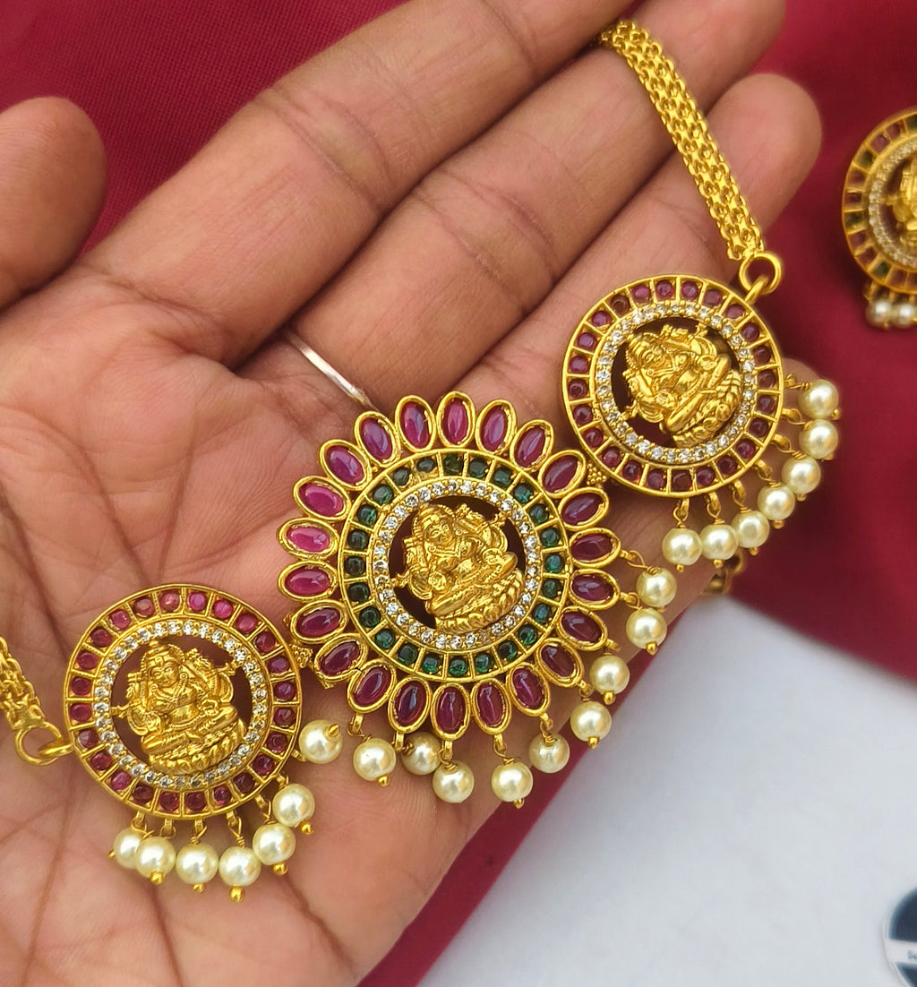 Antique Kemp stoned necklace-NM1001