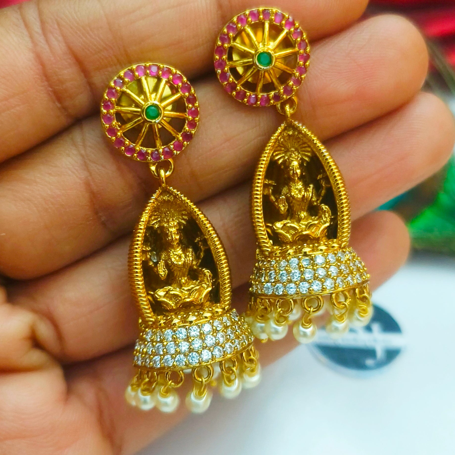 Premium Matte Finish Lakshmi Jhumka-E1008